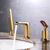 Pullable Hand Shower Brass Bathroom Basin Mixer Tap