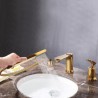 Pullable Hand Shower Brass Bathroom Basin Mixer Tap