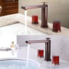 Copper Split American Basin Faucet with Double Handles for Bathroom Sink