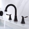 Brushed Nickel/ORB Color Available Stainless Steel Split Basin Faucet Dual Handles Bathroom Sink Tap