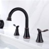 Brushed Nickel/ORB Color Available Stainless Steel Split Basin Faucet Dual Handles Bathroom Sink Tap