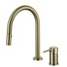 Modern Single Handles Vessel Sink Faucet with Pull-Out Split Brass Basin Tap