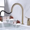 Modern Single Handles Vessel Sink Faucet with Pull-Out Split Brass Basin Tap