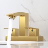 Gold/Nickel Brushed/Black/Chrome 2-Handle Widespread Bathroom Sink Faucet