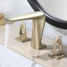 Bathroom Split Basin Faucet Deck Mounted Mixer Tap Available in Brushed Gold/Gun Grey