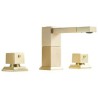 Bathroom Sink Tap Square Brushed Gold Basin Faucet Brass Swivel Spout