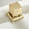 Bathroom Sink Tap Square Brushed Gold Basin Faucet Brass Swivel Spout