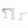 Split Dual Handles Basin Faucet Bathroom Deck Mounted Basin Tap