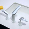 Split Dual Handles Basin Faucet Bathroom Deck Mounted Basin Tap