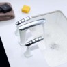 Split Dual Handles Basin Faucet Bathroom Deck Mounted Basin Tap