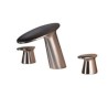 3 Hole Waterfall Widespread Bathroom Faucet with 2 Handles in Copper