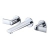 Dual Handle Wall Mounted Bathroom Faucet Copper Sink Faucet