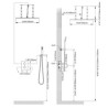 Chrome Rainfall Shower Faucet Set Square Head Shower Hand Shower Set