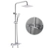 Convenient Piano Press Button Hotel Spa Square Rainfall Shower Head Handheld Combo