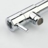 Multifunctional Commercial Kitchen Sink Faucet with Sprayer Chrome Spring Tap