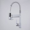 Multifunctional Commercial Kitchen Sink Faucet with Sprayer Chrome Spring Tap