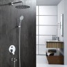 8 Inch / 10 Inch / 12 Inch Optional Concealed Shower Mixer Tap Modern Rain Head Shower System with Hand Sprayer and Tub Spout