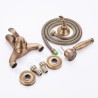 Traditional Wall Mounted Bathroom Shower Mixer Faucet Set with Handheld Shower and Tub Spout