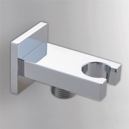 Modern Square Hand Shower Holder Chrome Handheld Shower Holder