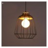 1 Light Matted Black Chandelier American Country Wrought Iron Stoving Varnishing Craftsmanship Pendant Light