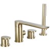 2 Handle Bathtub Faucet Set Black/Gold Black Bath and Shower Mixer Tap