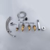 Widespread Garden Bath Tap Deck Mounted Chrome/Gold 3 Handles Roman Tub Faucet Set