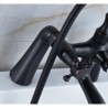 Deck Mounted Antique Black Clawfoot Bath Tub Mixer Tap 2 Handle Shower Faucet