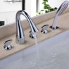 Garden Tub Bath and Shower Mixer Tap with 3 Handles Roman Tub Filler with Hand Shower