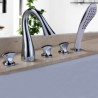 Garden Tub Bath and Shower Mixer Tap with 3 Handles Roman Tub Filler with Hand Shower