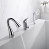 Optional Colors: Chrome/Black/Brushed Gold Modern Simple Bathtub Faucet