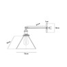 Creative Glass Funnel Single Head Wall Light by American Sconce Village