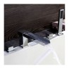 Waterfall Tub Faucet in Chrome Bathtub Tap with Handheld Shower