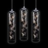 Creative Nordic Cylinder Lamp Butterfly Light Bedroom Living Room Light Glass LED Pendant Light