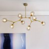 Drop Light 8 Heads Loft American Countryside Vintage Plating Pendant Lamp for Indoor House Decorate