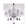 6-light Palace Style Glass Chandelier With Candle Bulb