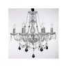 6-light Palace Style Glass Chandelier With Candle Bulb