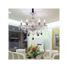 6-light Palace Style Glass Chandelier With Candle Bulb