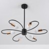 6-Light Classic Petals Ceiling Hanging Light Kitchen Dining Room Rustic Chandelier