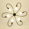 6-Light Classic Petals Ceiling Hanging Light Kitchen Dining Room Rustic Chandelier