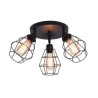 3 Light Metal Cage Ceiling Lamp Industrial Flush Mount Ceiling Light Fixture