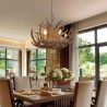 Rustic Cascade Ceiling Light 6-Light Farmhouse Chandelier