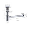 Chrome-Plated Bathroom Basin Waste Bottle Trap with Click-Clack Sink Drain