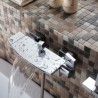 Shower Diverter Valve with Waterfall Spout Modern Chrome Shower Thermostat