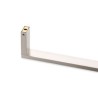 Adjustable Square Slide Shower Bar in Brushed Nickel Solid Brass Shower Slide Bar