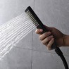 Solid Brass Square Handheld Shower Head Straight Black Handheld Shower Head