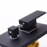 Matte Black Shower Valve Solid Brass Shower Valve 2 Outlets