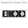 Vertical/Horizontal Concealed Installation Black Thermostatic Shower Valve (Faucet Embedded Box Included)