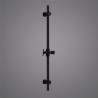 Shower Slide Bar Adjustable Round Wall Mount Black