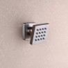 Adjustable 16-Nozzle Body Spa Jet Wall-Mount Square Body Sprayer Jet Brushed Nickel