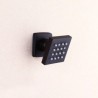 Wall Mounted Adjustable Spray Shower Jet Black Square Shower Sprayer